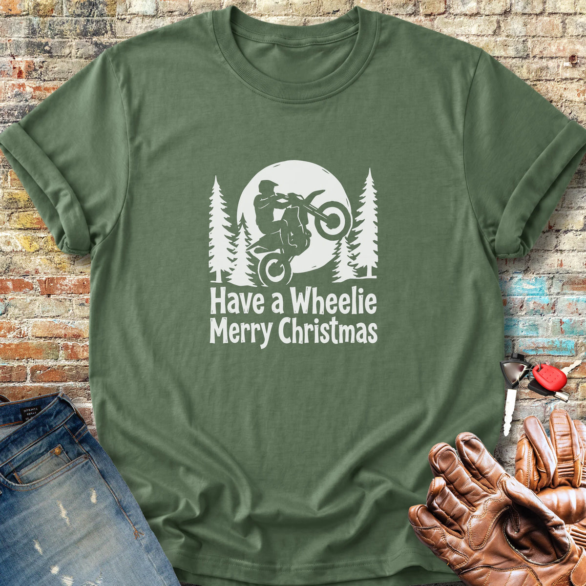 Merry Christmas Classic T-Shirt - Military Green