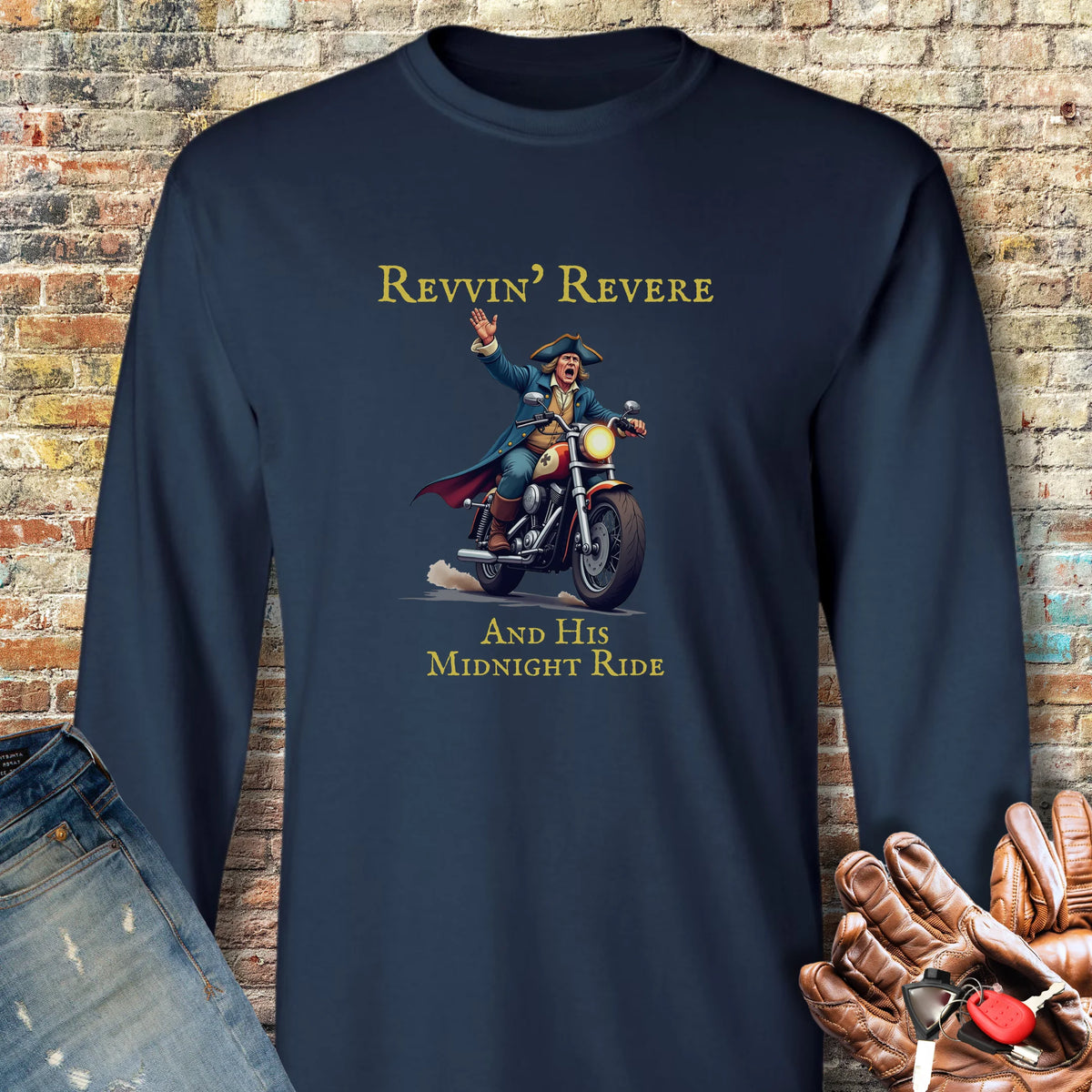 Midnight Ride Long Sleeve T-Shirt - Navy