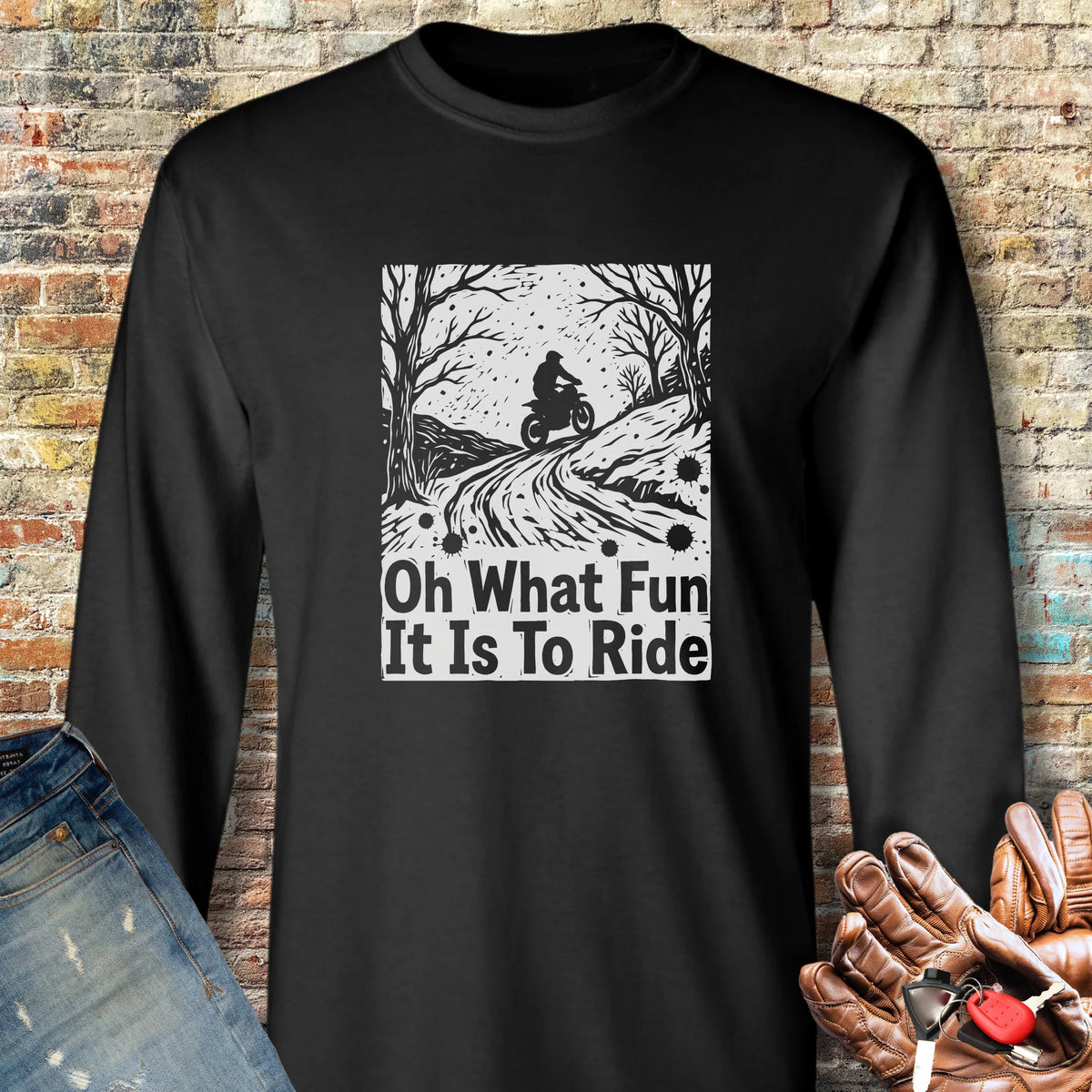 Midwinter Rider Long Sleeve T-Shirt - Black