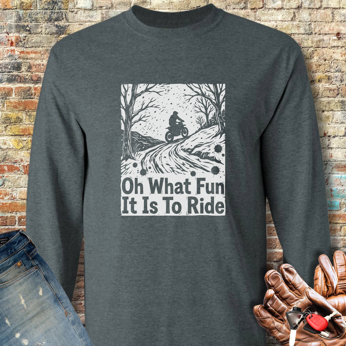 Midwinter Rider Long Sleeve T-Shirt - Dark Heather