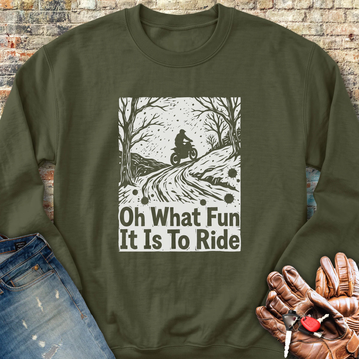 Midwinter Rider Sweatshirt - Military Green