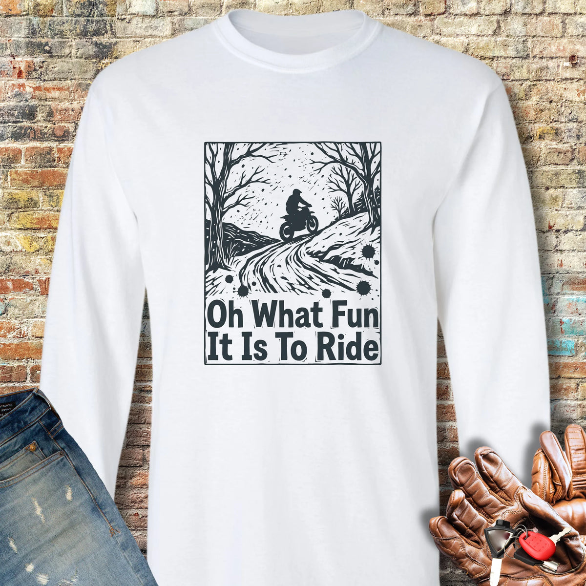 Midwinter Rider Long Sleeve T-Shirt - White