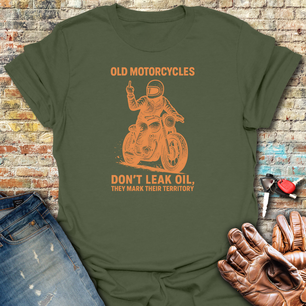 Oil Leak T-Shirt - Military Green