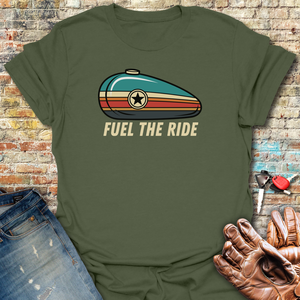 Fuel The Ride T-Shirt - Military Green
