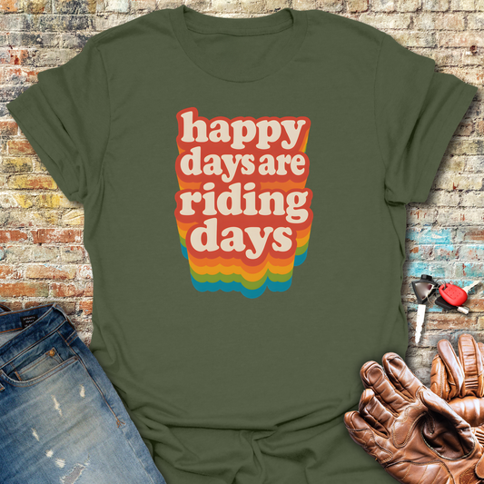 Happy Days T-Shirt - Military Green