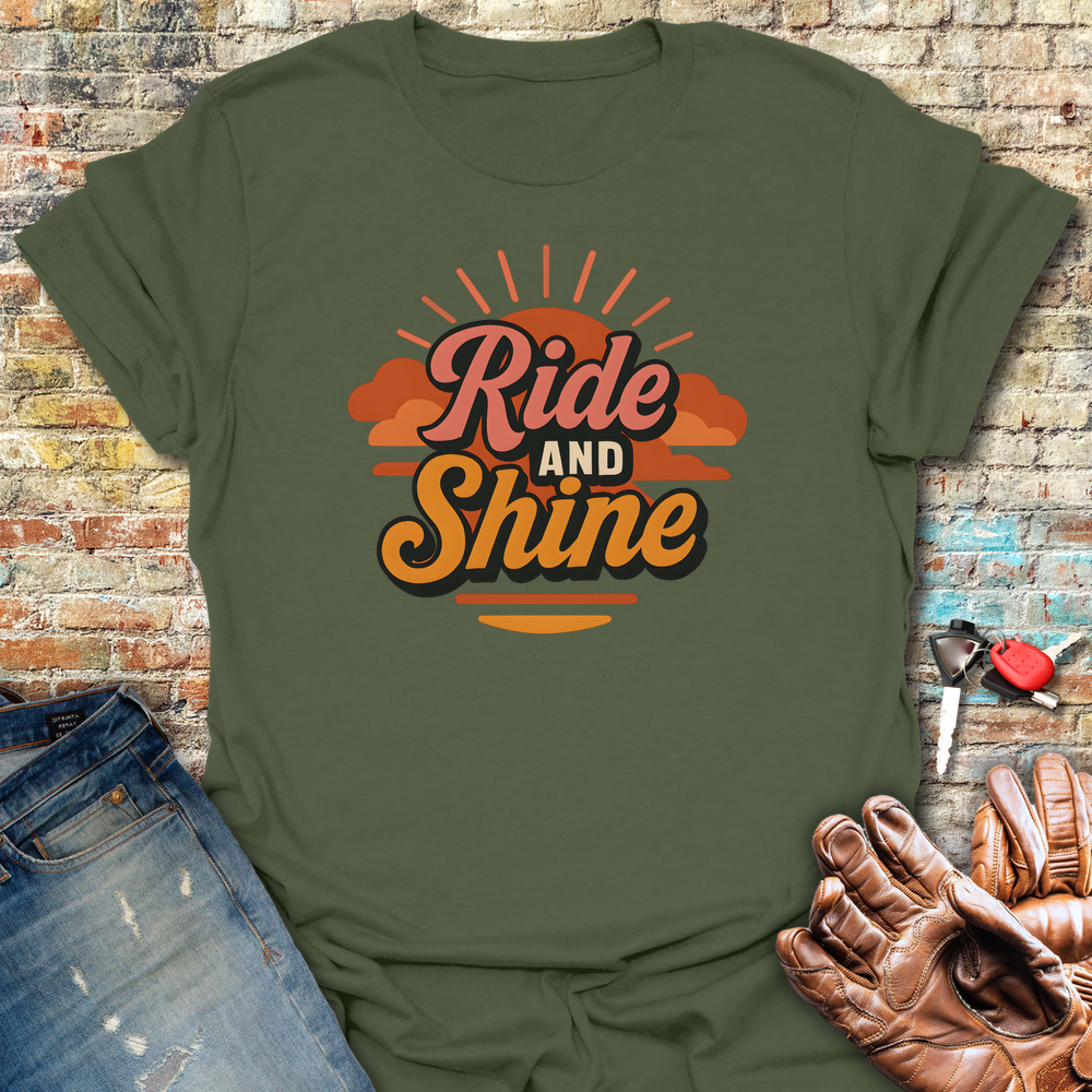 Ride Shine T-Shirt - Military Green