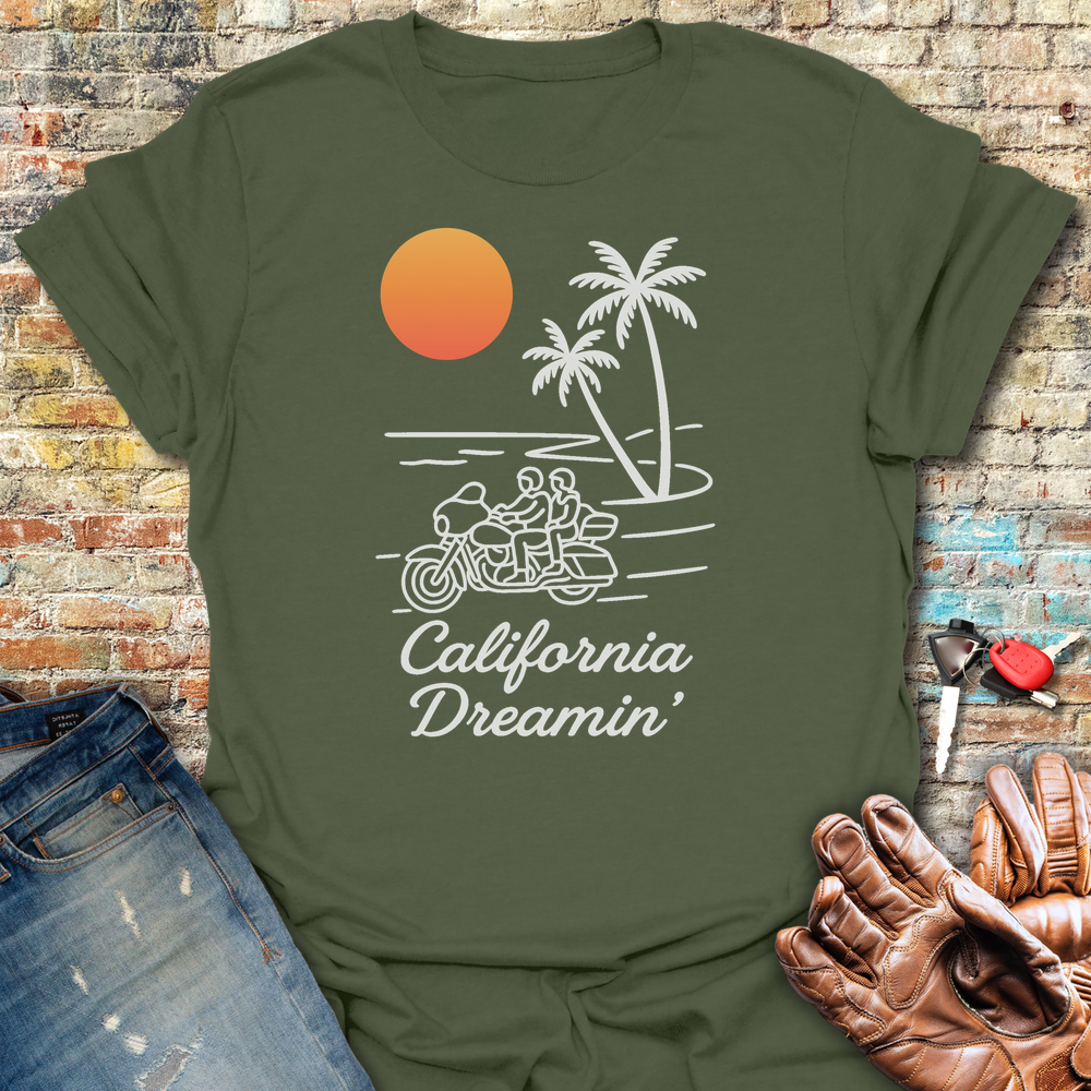 California Dreamin T-Shirt - Military Green