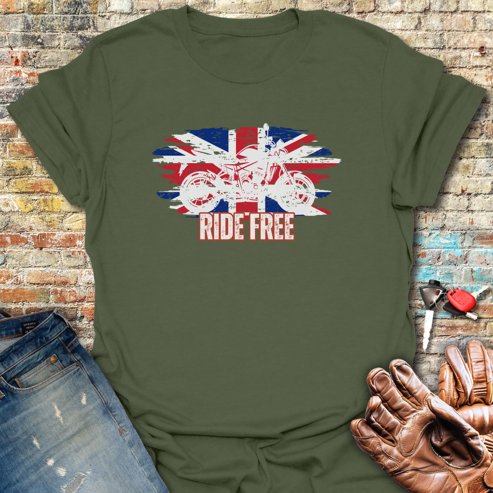 Ride Free Uk T-Shirt - Military Green