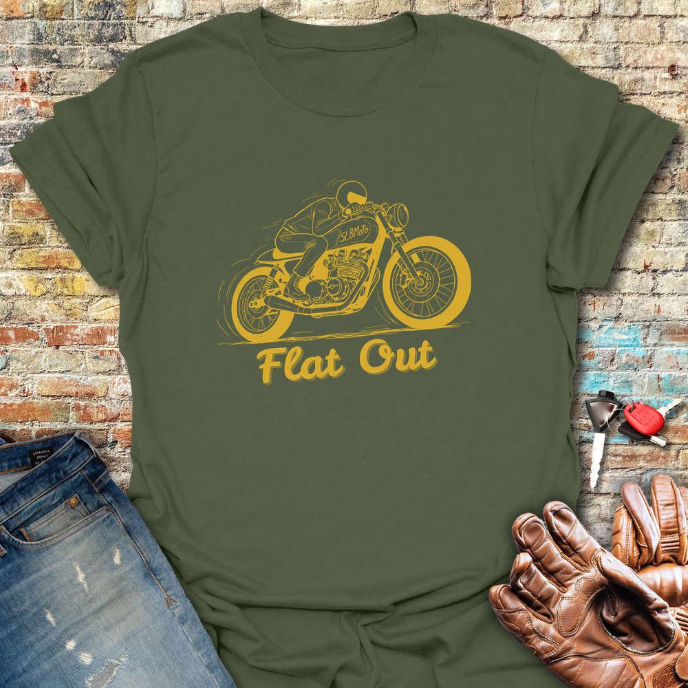 Flat Out T-Shirt - Military Green