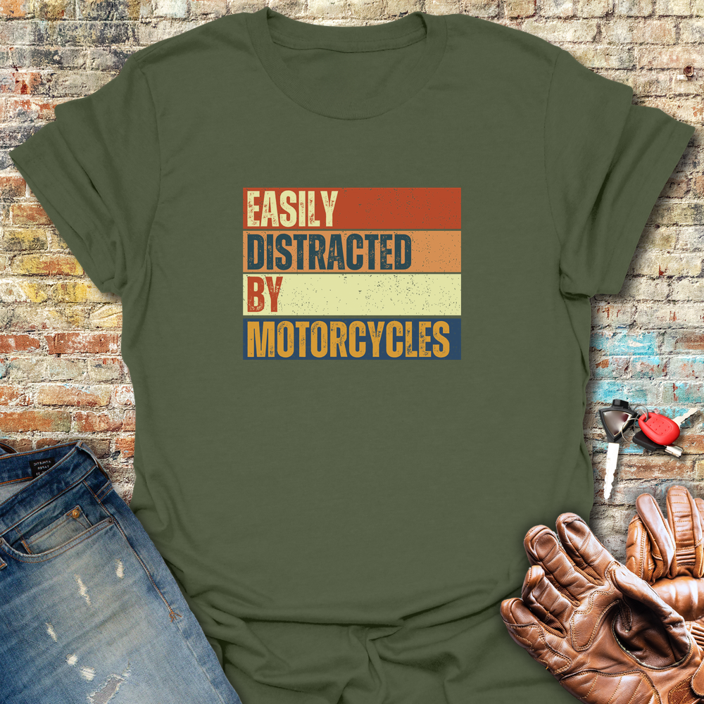 Distracted Block T-Shirt - Military Green