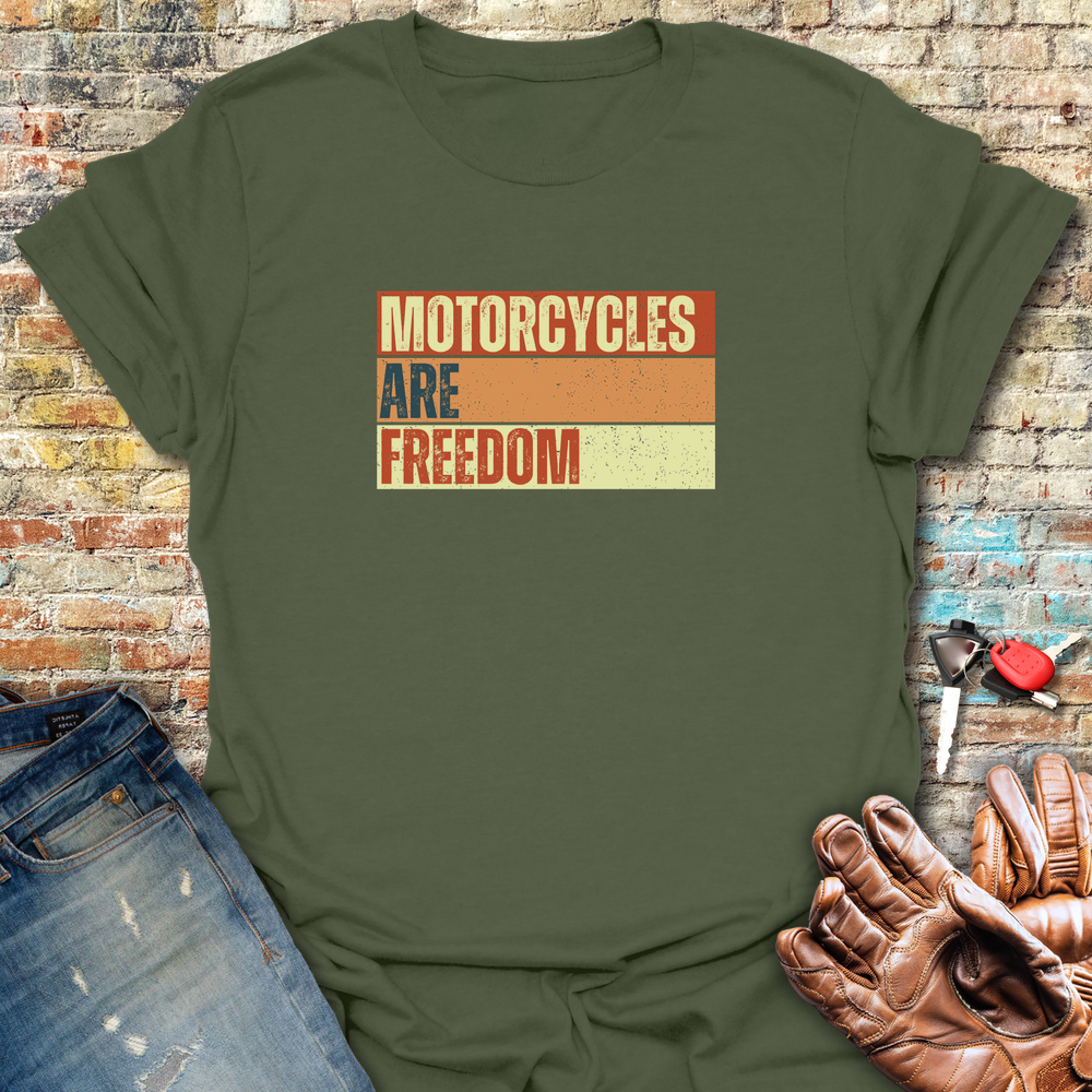 Freedom Block T-Shirt - Military Green