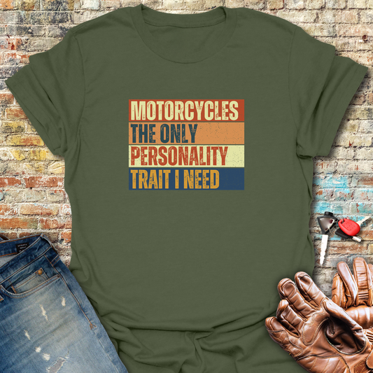 Personality Trait Block T-Shirt - Military Green
