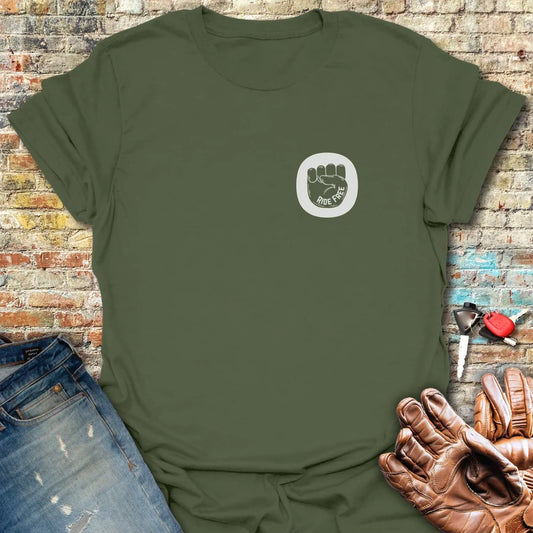 Ride Free Badge T-Shirt - Military Green