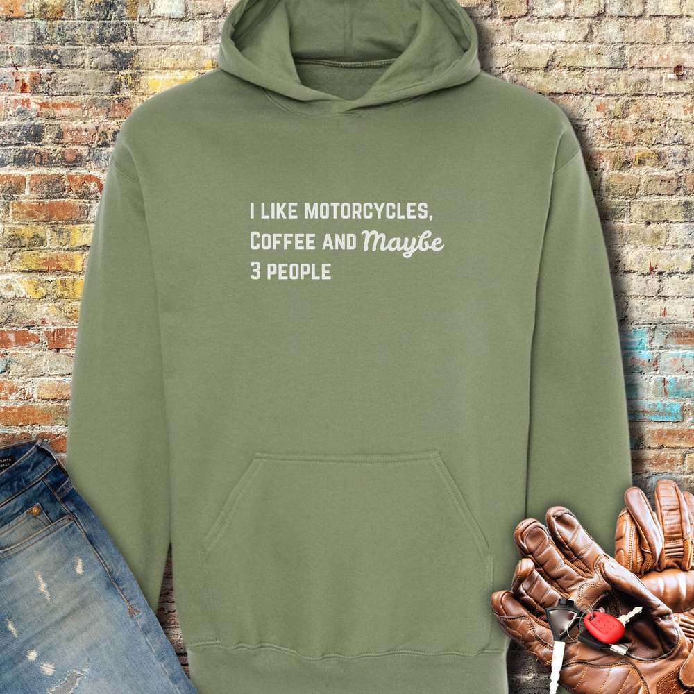 Motorcycles Coffee Hoodie - Military Green