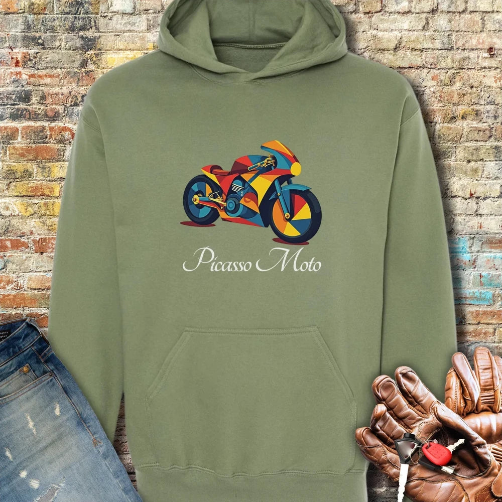 Picasso Moto Hoodie - Military Green