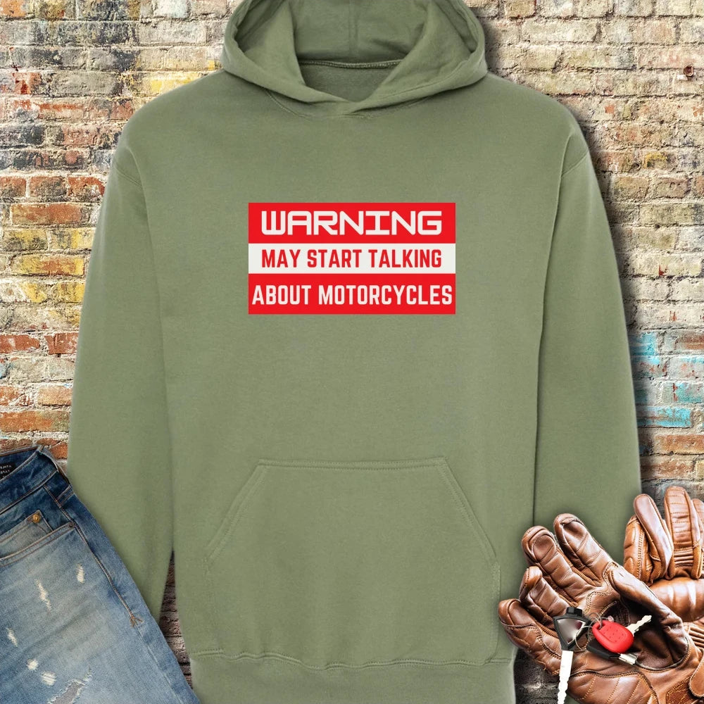 Warning Hoodie - Military Green