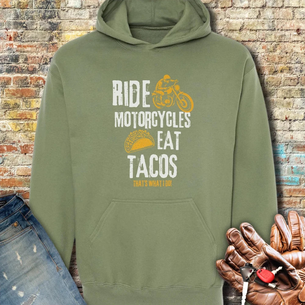 Eat Tacos Hoodie - Military Green