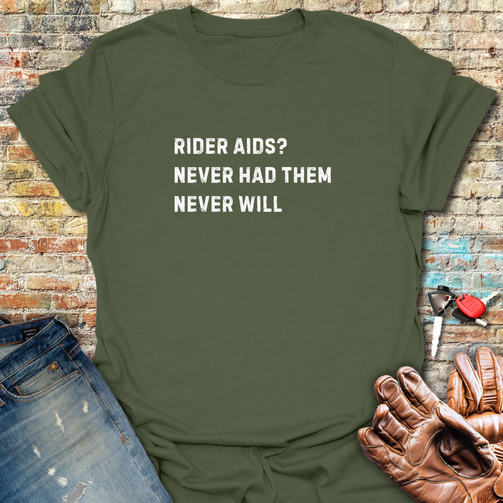 Rider Aids T-Shirt - Military Green