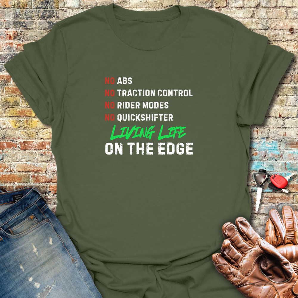On The Edge T-Shirt - Military Green