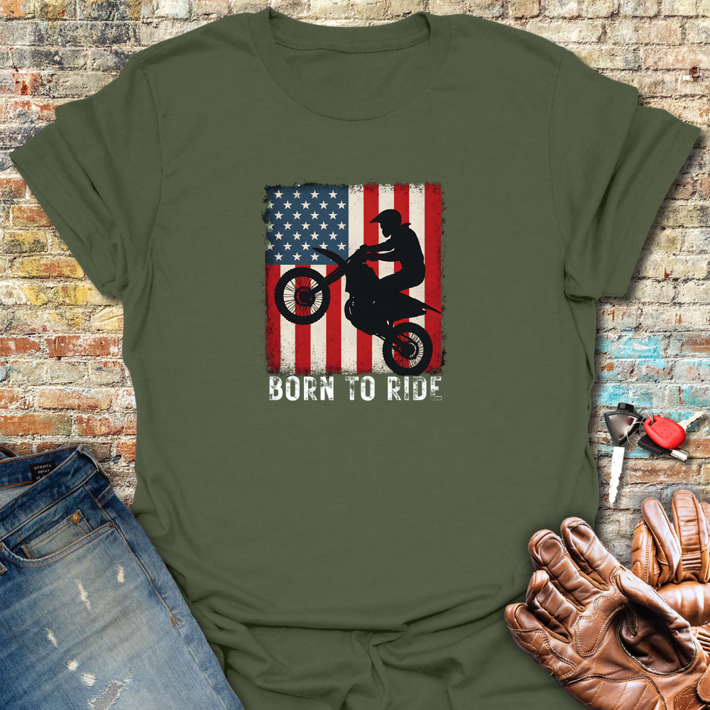 Motox Usa T-Shirt - Military Green