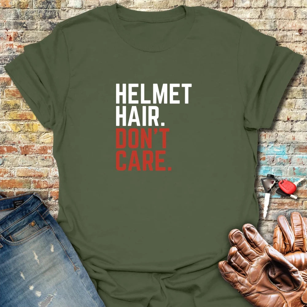 Don't Care T-Shirt - Military Green
