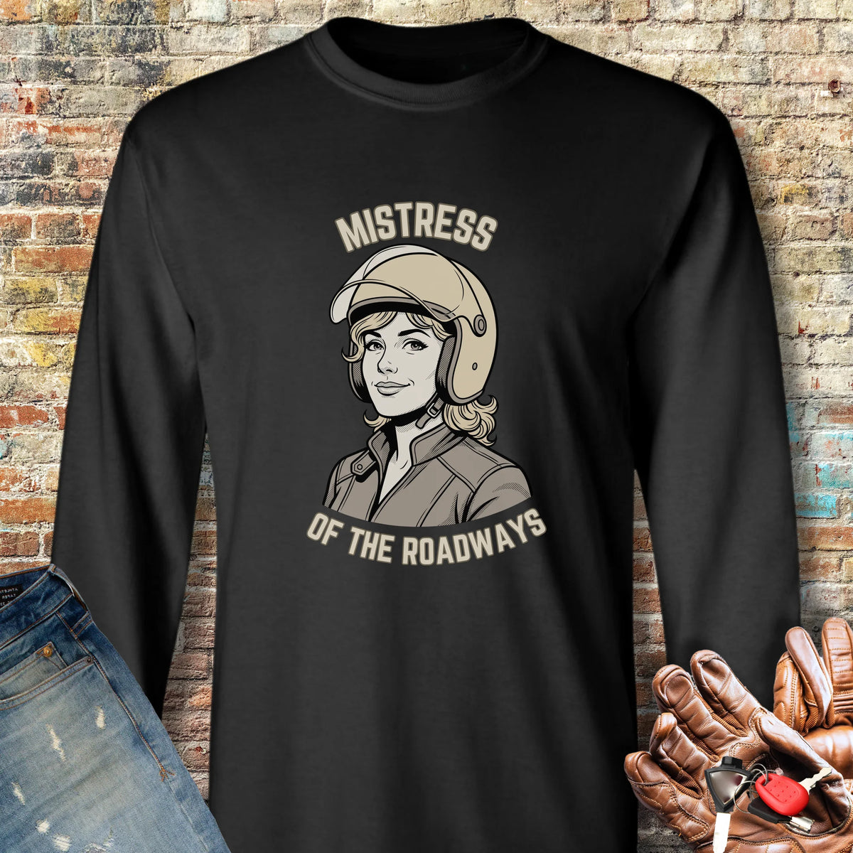 Mistress of the Roadways Long Sleeve T-Shirt - Black
