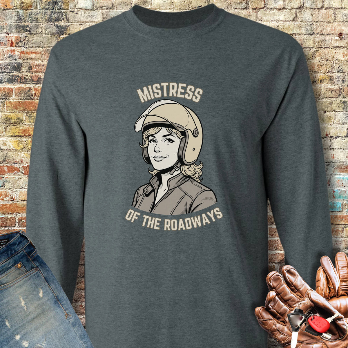 Mistress of the Roadways Long Sleeve T-Shirt - Dark Heather