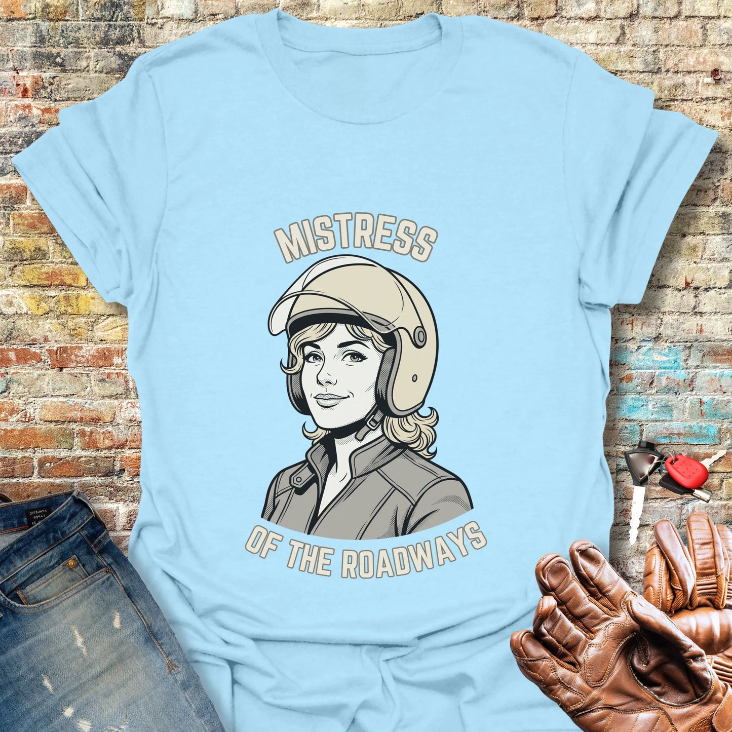 Mistress of the Roadways T-Shirt - Light Blue