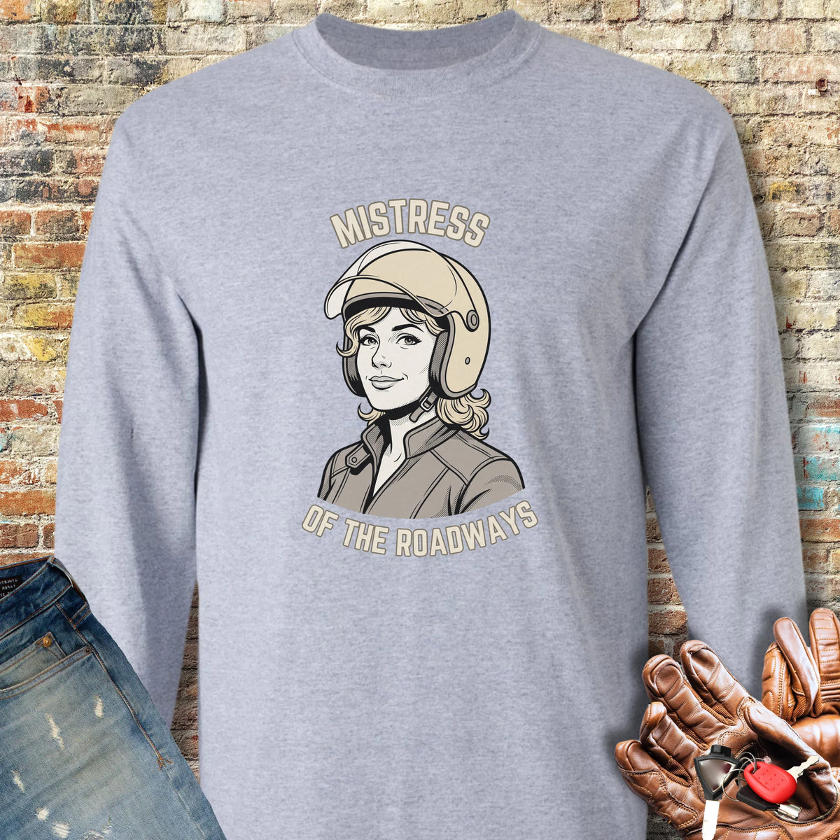 Mistress of the Roadways Long Sleeve T-Shirt - Sport Grey