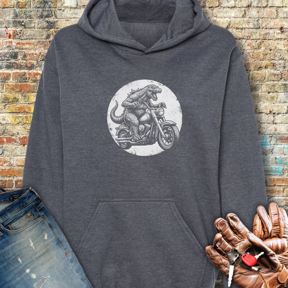 Monster Ride Hoodie - Dark Heather
