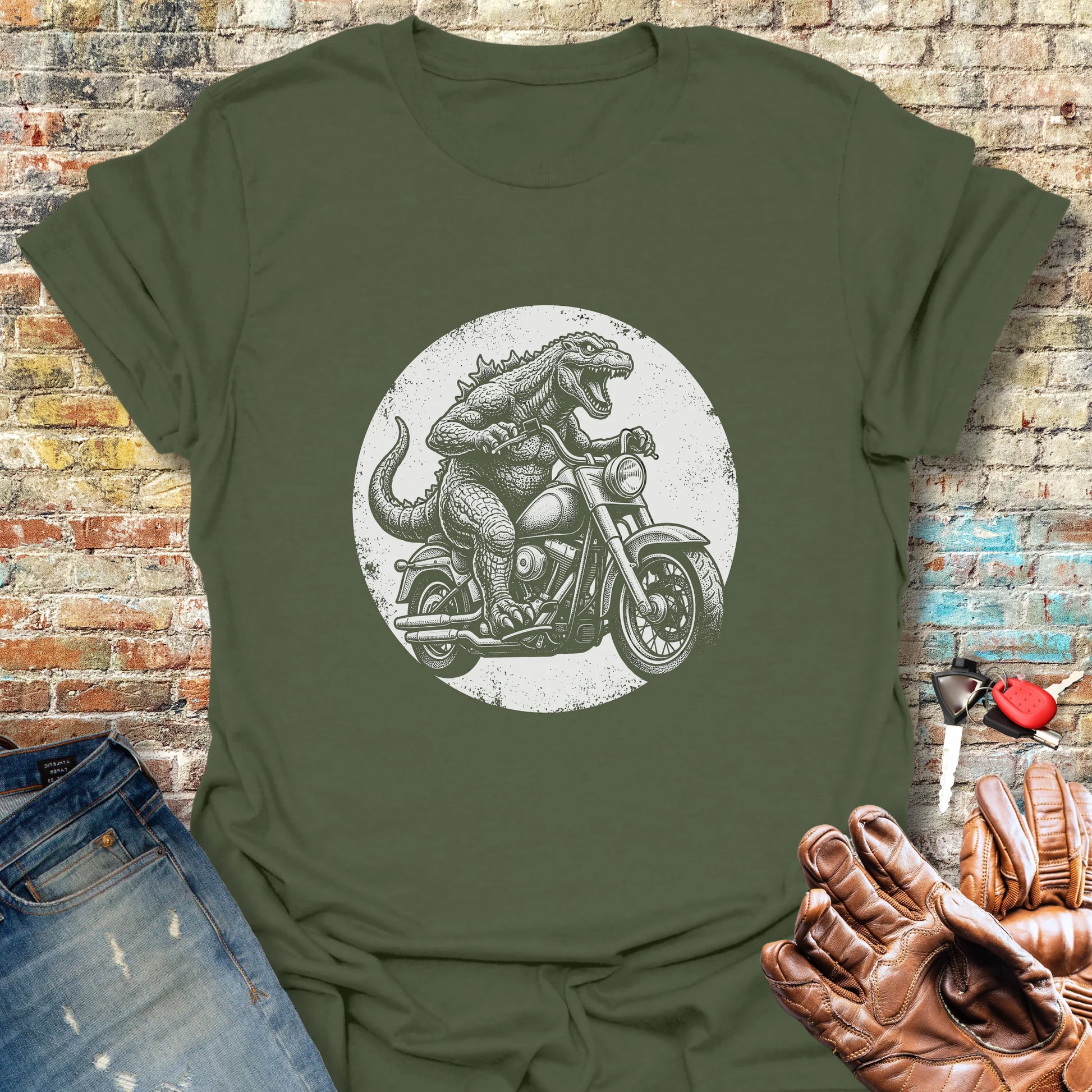 Monster Ride T-Shirt - Military Green