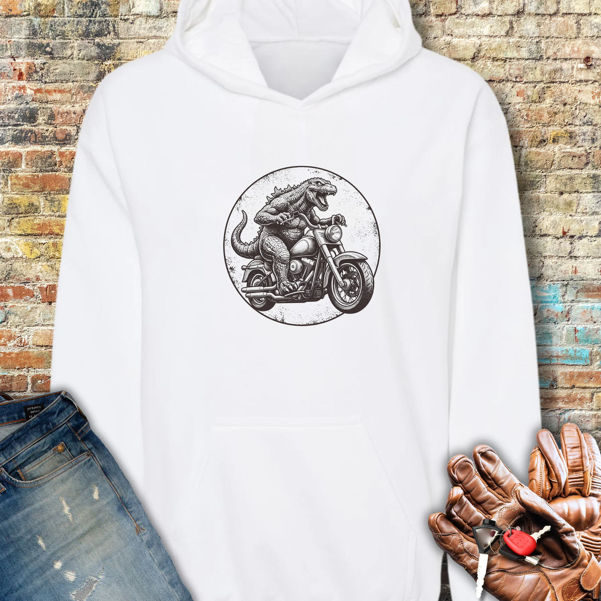 Monster Ride Hoodie - White