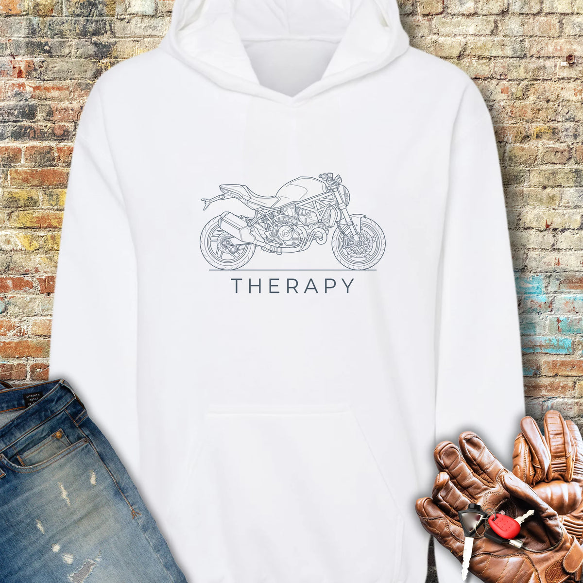 Monster Therapy Hoodie - White
