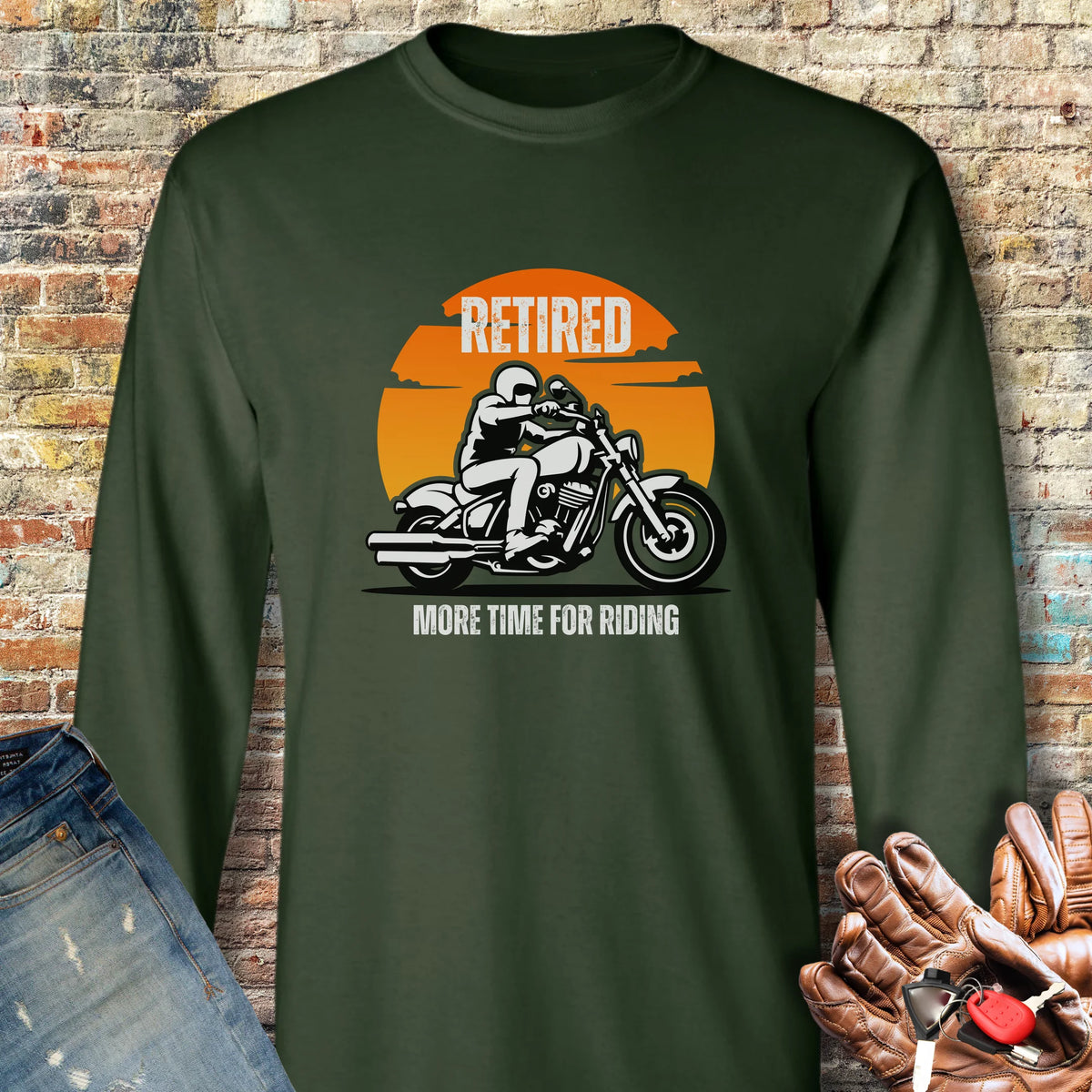 More Time Long Sleeve T-Shirt - Forest Green