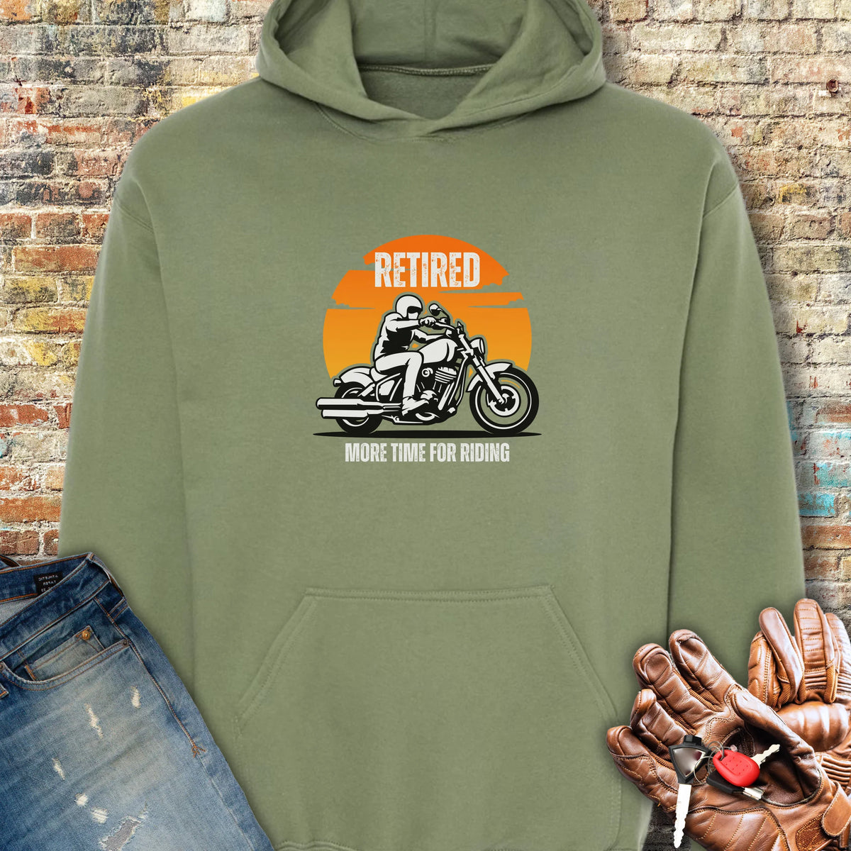More Time Hoodie - Military Green