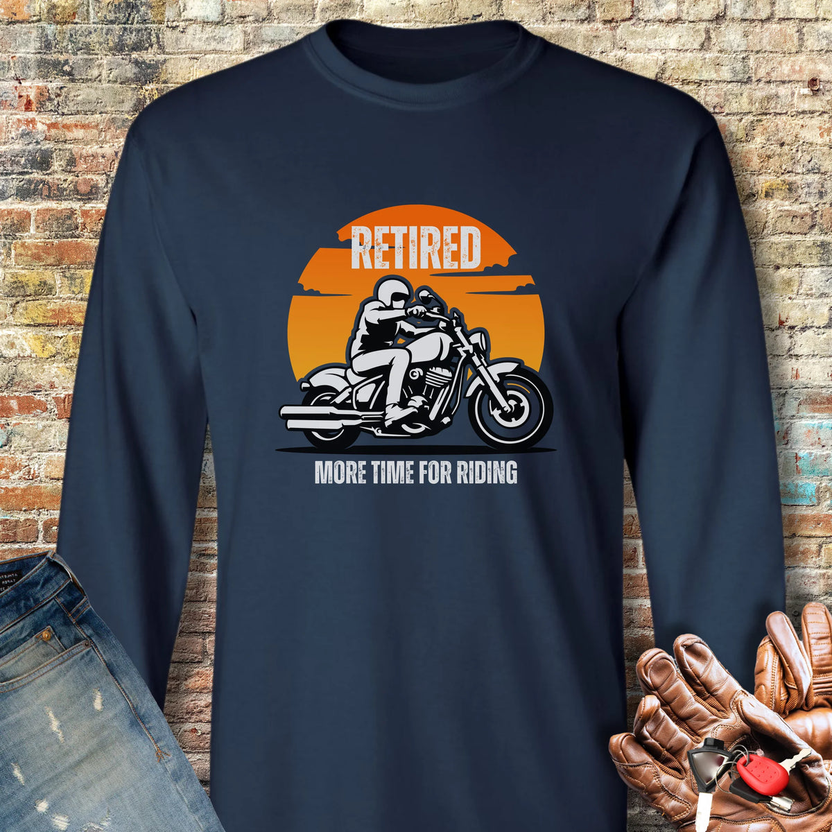 More Time Long Sleeve T-Shirt - Navy