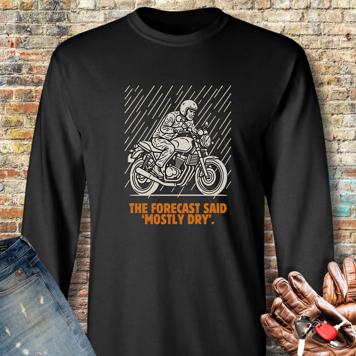 Mostly Dry Long Sleeve T-Shirt - Black