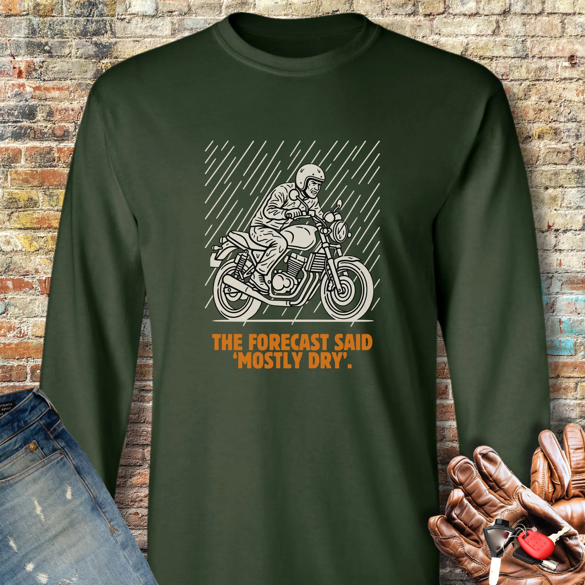 Mostly Dry Long Sleeve T-Shirt - Forest Green