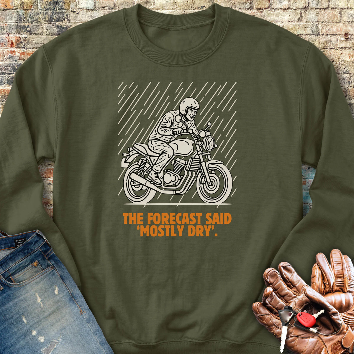 Mostly Dry Sweatshirt - Military Green