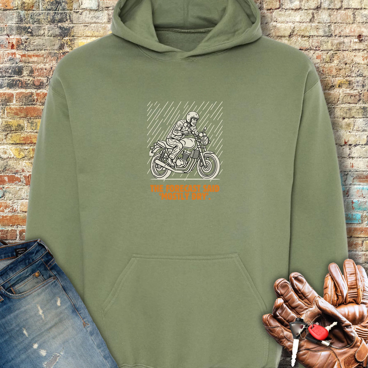 Mostly Dry Hoodie - Military Green