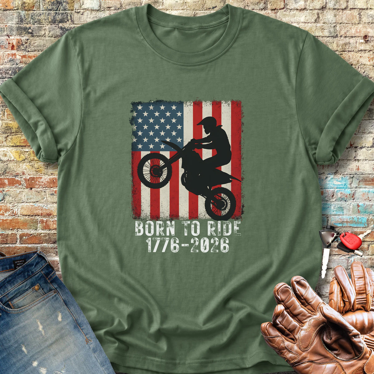MotoX 250 Classic T-Shirt - Military Green