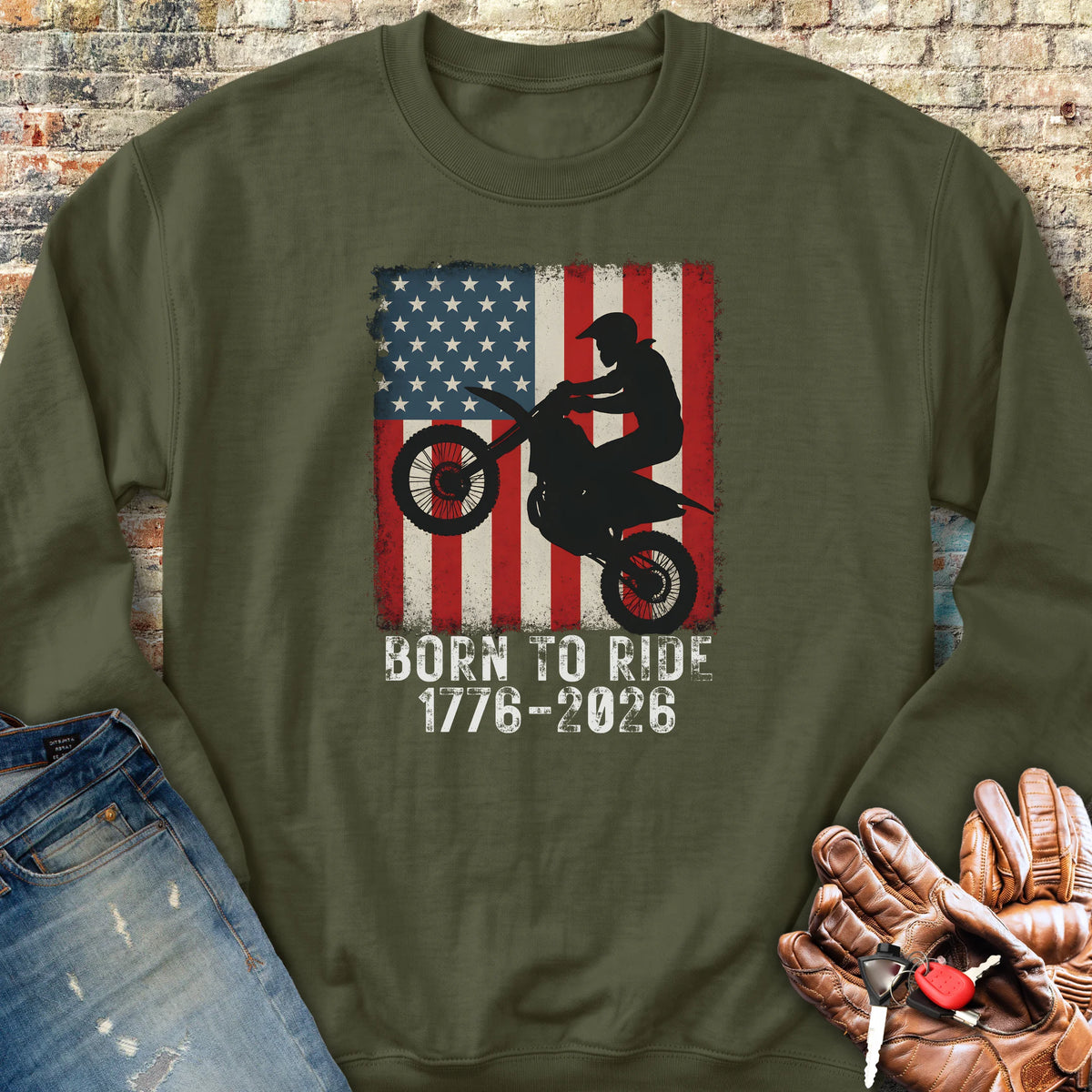 MotoX 250 Sweatshirt - Military Green