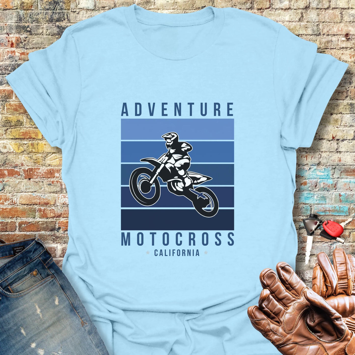 MotoX CA T-Shirt - Light Blue