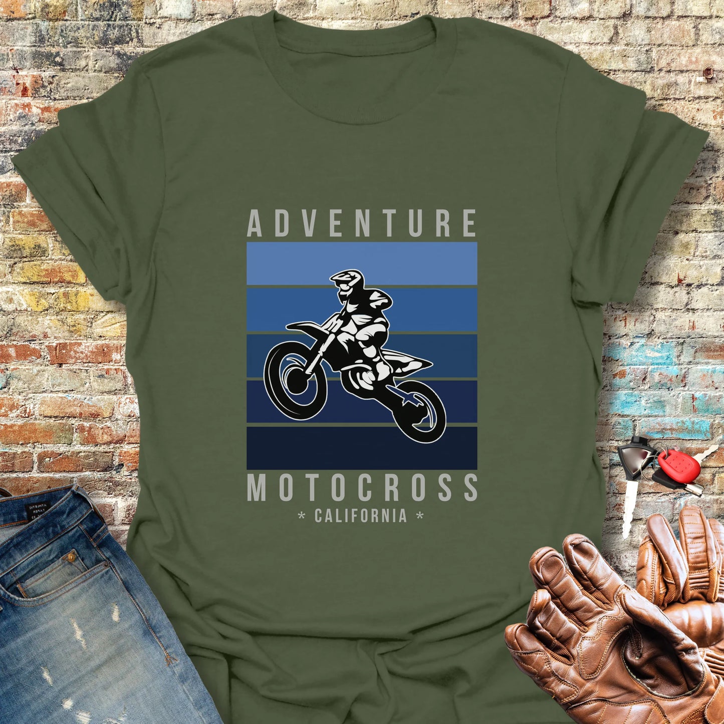 MotoX CA T-Shirt - Military Green