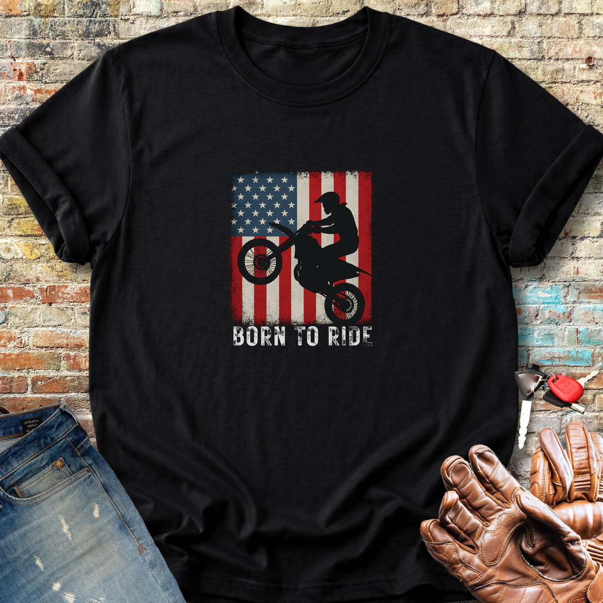 MotoX USA Classic T-Shirt - Black