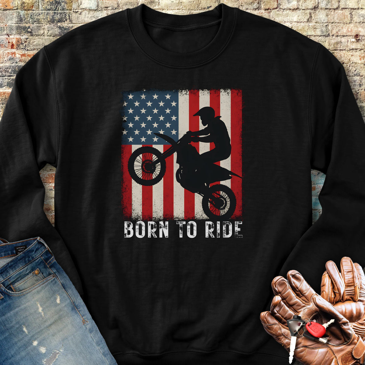 MotoX USA Sweatshirt - Black