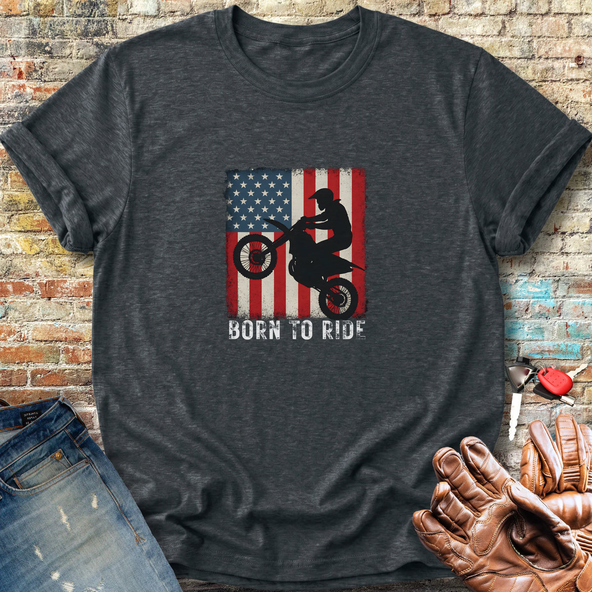 MotoX USA Classic T-Shirt - Dark Heather