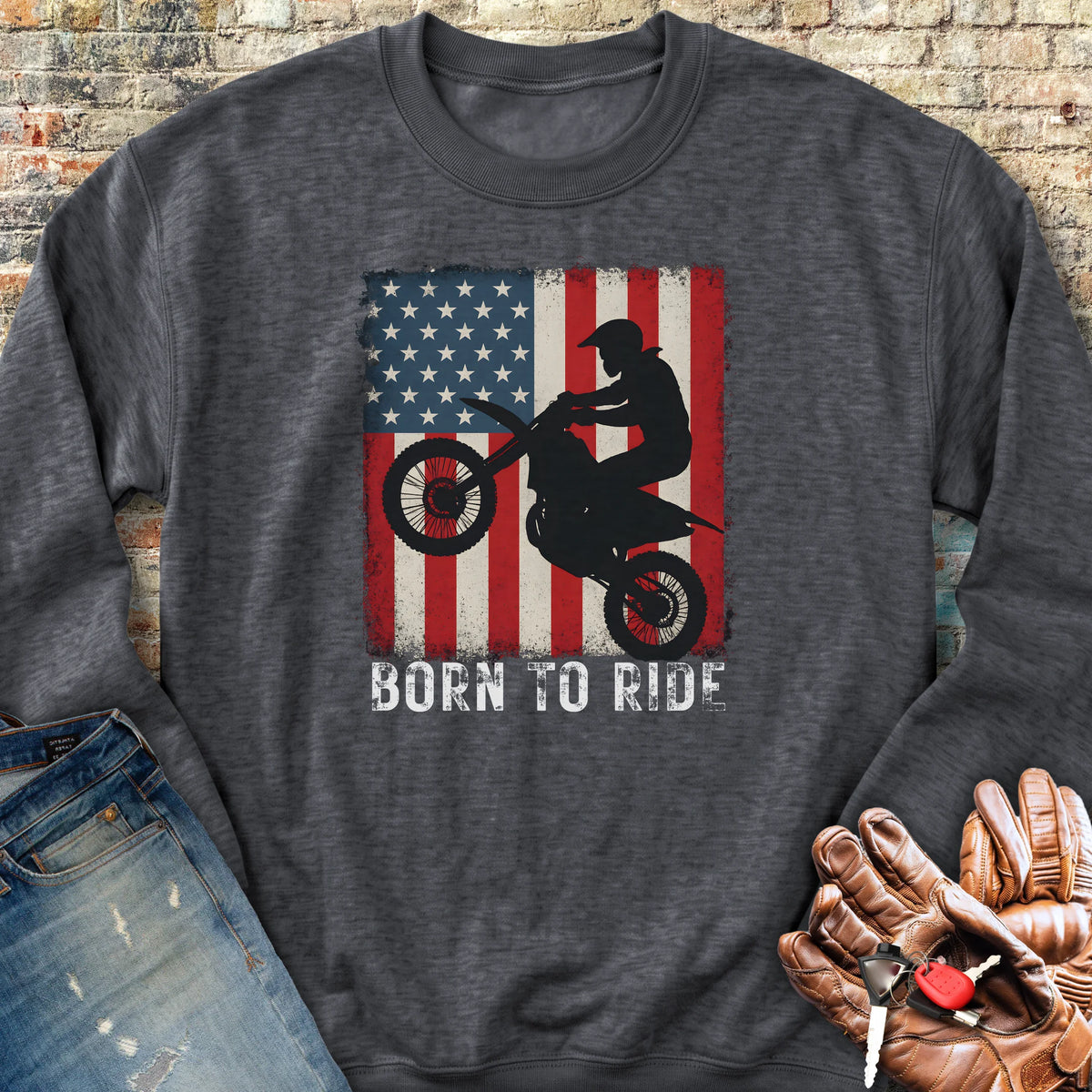 MotoX USA Sweatshirt - Dark Heather