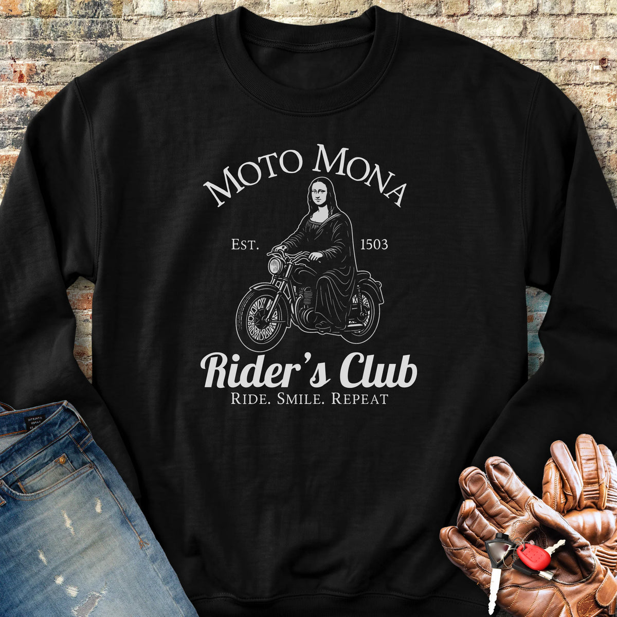 Moto Mona Sweatshirt - Black