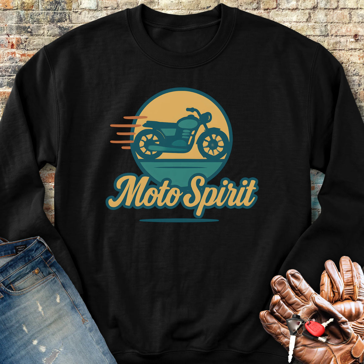 Moto Spirit Sweatshirt - Black